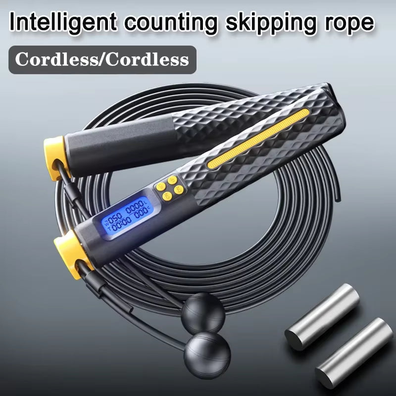 Elevate Your Workout with the 2-in-1 Multifun Skipping Rope Featuring Digital Counter and Non-Slip Handles for Precision and Performance