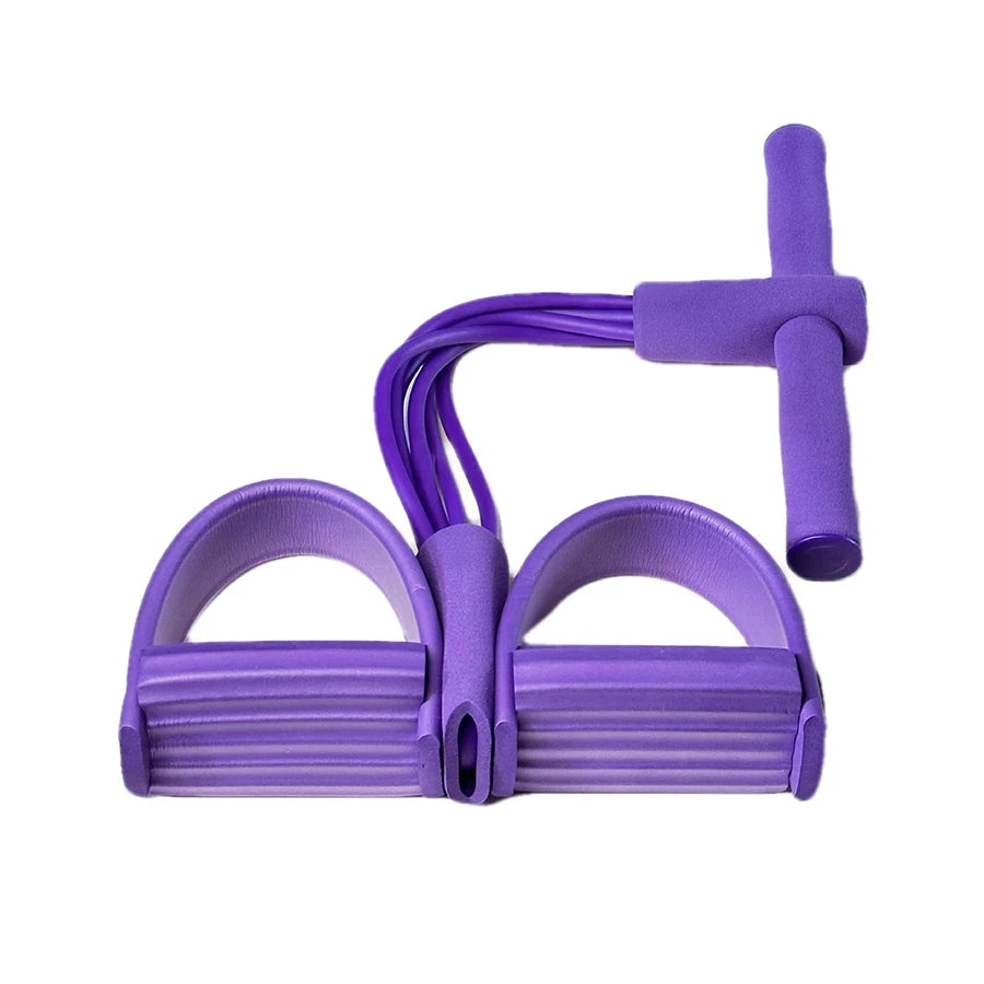Elevate Your Fitness Routine with the 1Pc 6-Tube Elastic Yoga Pedal Pull Resistance Band - Perfect for Abdominal, Waist, Arm, and Leg Stretching!