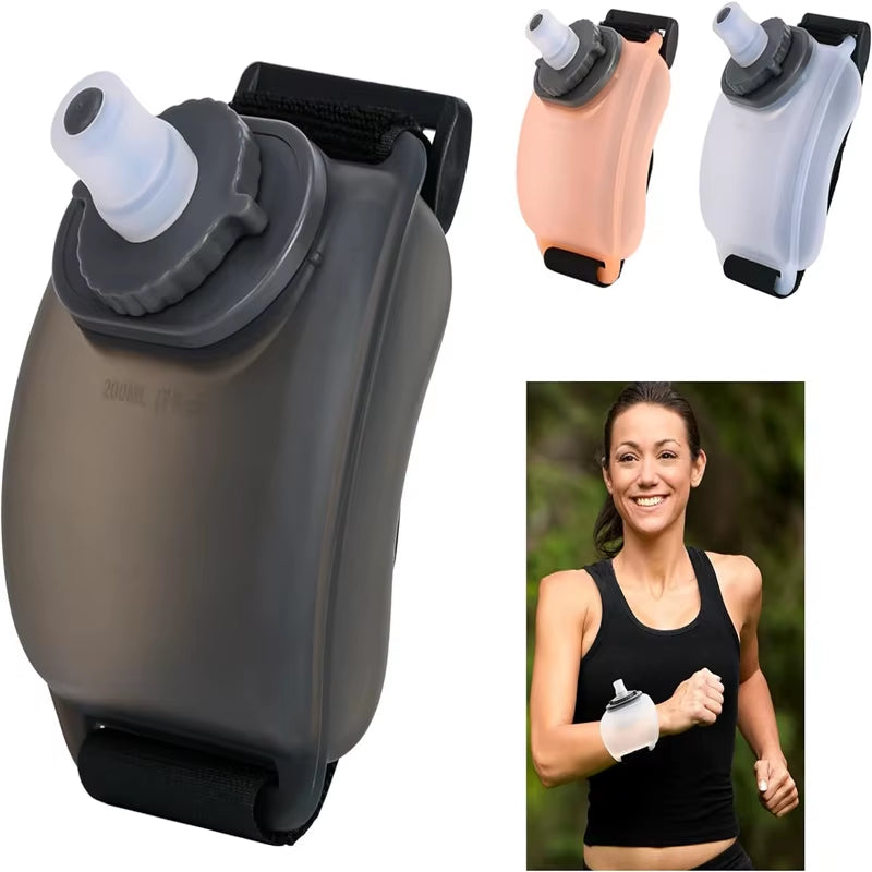 Stay Hydrated On-the-Go: Adjustable Outdoor Portable Running Wrist Water Bottle for Fitness Enthusiasts