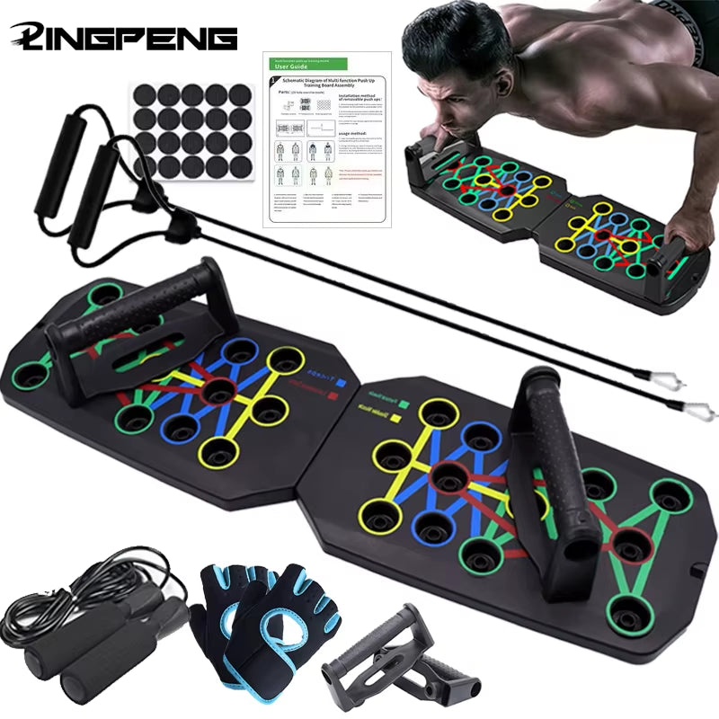 Ultimate Portable Push-Up Board Set - Multifunctional Fitness Equipment for Strength Training and Muscle Sculpting