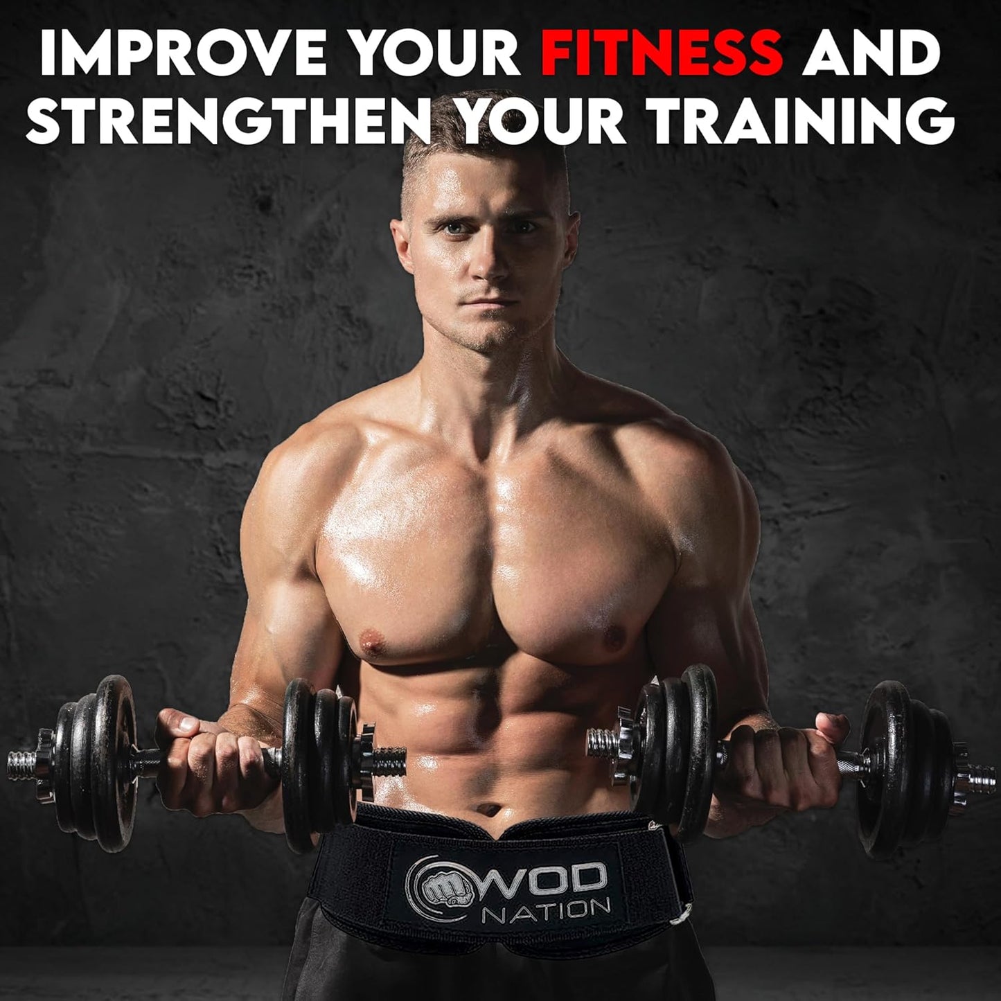 Weight Lifting Belt - 4 Inch Firm Support Nylon Weightlifting Belt for Deadlift, Squat & Powerlifting - Gym Belts for Men & Women - Great for Your Strength Training Equipment and Workout