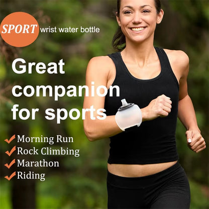 Stay Hydrated On-the-Go: Adjustable Outdoor Portable Running Wrist Water Bottle for Fitness Enthusiasts