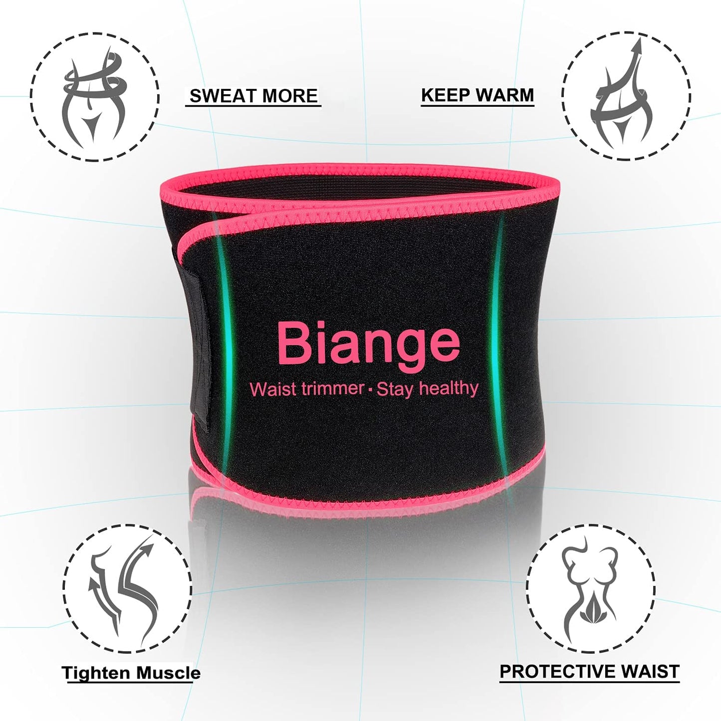 Biange Waist Trainer Sweat Belt Belly Band 