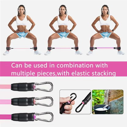 Ultimate Resistance Band Set with Ankle Straps for Versatile Workout and Fitness Training - Perfect for Men and Women